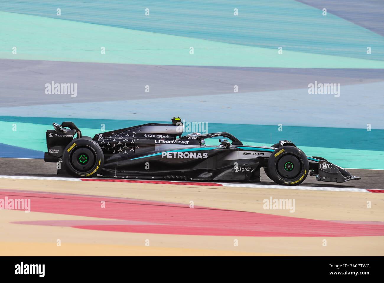 Sakhir, Bahrain. 26-28. Februar 2025. FIA F1-Weltmeisterschaft 2025. Test Vor Der Saison. Kimi Antonelli, Mercedes. Stockfoto