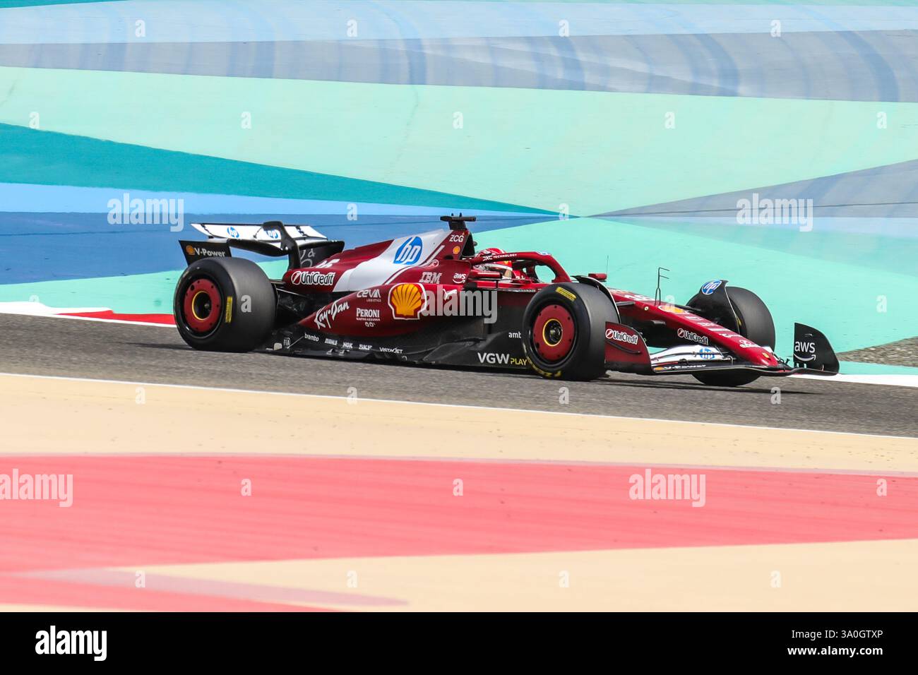 Sakhir, Bahrain. 26-28. Februar 2025. FIA F1-Weltmeisterschaft 2025. Test Vor Der Saison. Charles Leclerc, Ferrari. Stockfoto