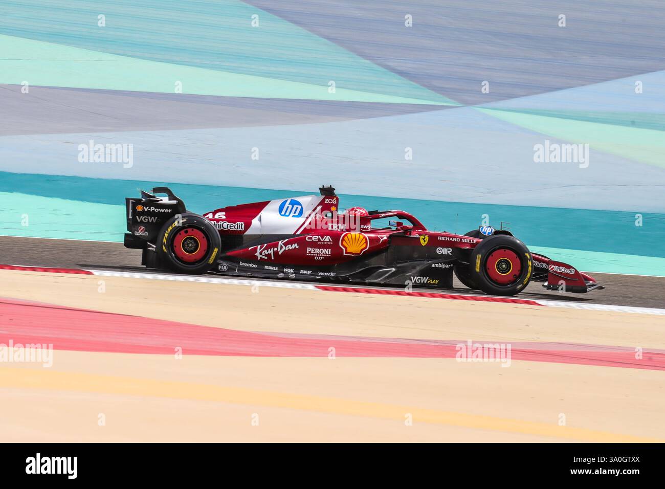 Sakhir, Bahrain. 26-28. Februar 2025. FIA F1-Weltmeisterschaft 2025. Test Vor Der Saison. Charles Leclerc, Ferrari. Stockfoto