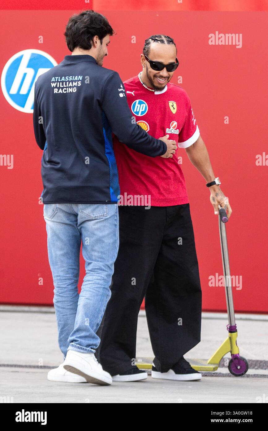 Sakhir, Bahrain. 26-28. Februar 2025. FIA F1-Weltmeisterschaft 2025. Test Vor Der Saison. Lewis Hamilton, Ferrari. Stockfoto