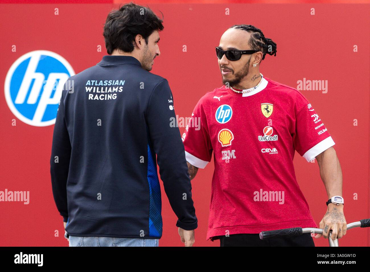 Sakhir, Bahrain. 26-28. Februar 2025. FIA F1-Weltmeisterschaft 2025. Test Vor Der Saison. Lewis Hamilton, Ferrari. Stockfoto