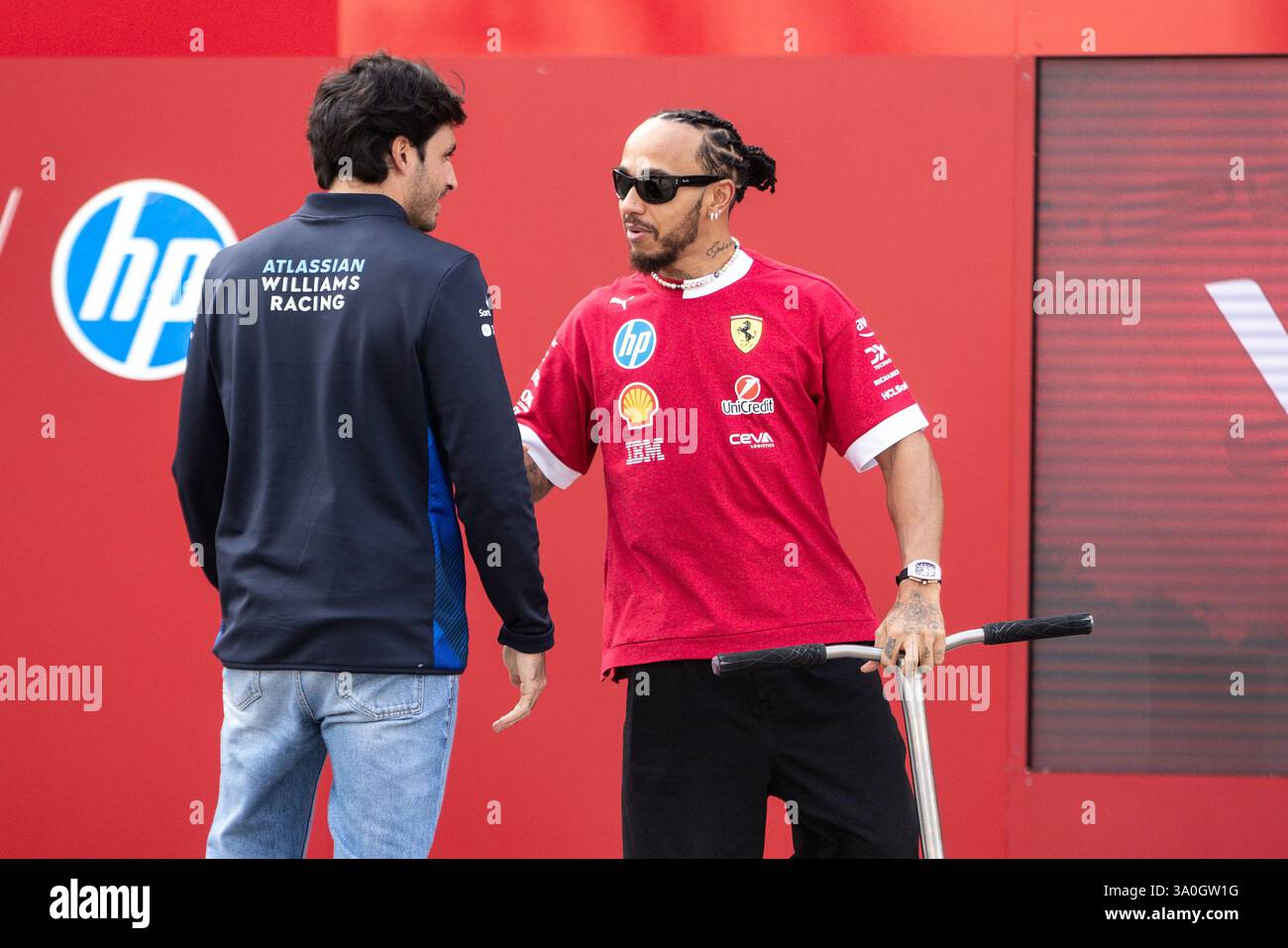 Sakhir, Bahrain. 26-28. Februar 2025. FIA F1-Weltmeisterschaft 2025. Test Vor Der Saison. Lewis Hamilton, Ferrari. Stockfoto