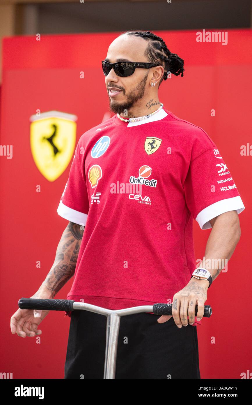 Sakhir, Bahrain. 26-28. Februar 2025. FIA F1-Weltmeisterschaft 2025. Test Vor Der Saison. Lewis Hamilton, Ferrari. Stockfoto