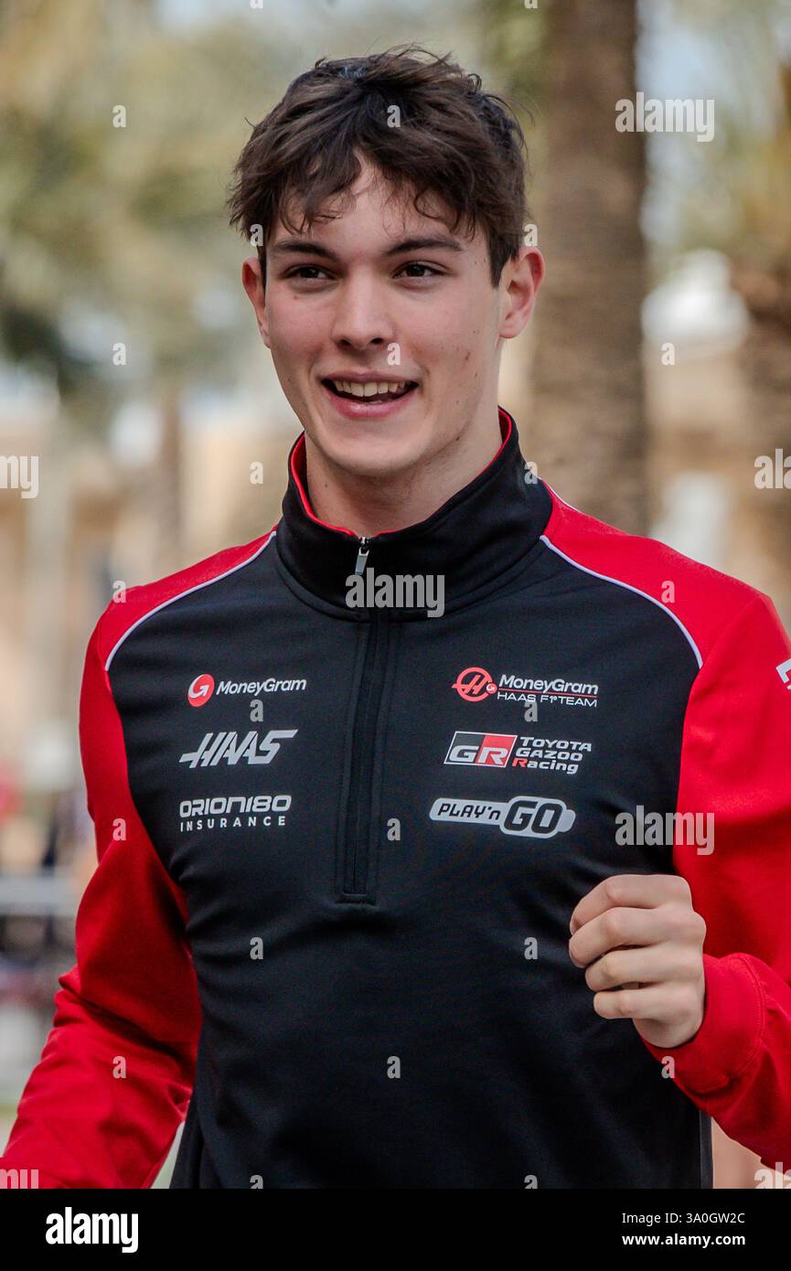 Sakhir, Bahrain. 26-28. Februar 2025. FIA F1-Weltmeisterschaft 2025. Test Vor Der Saison. Oliver Bearman, Haas. Stockfoto