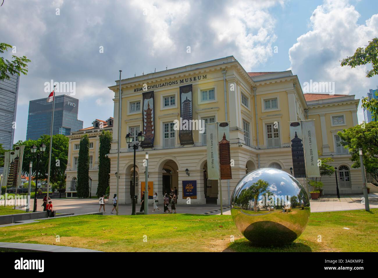 Asian Civilisations Museum ACM im Empress Place Building in Downtown Core, Central Area, Singapur. Stockfoto