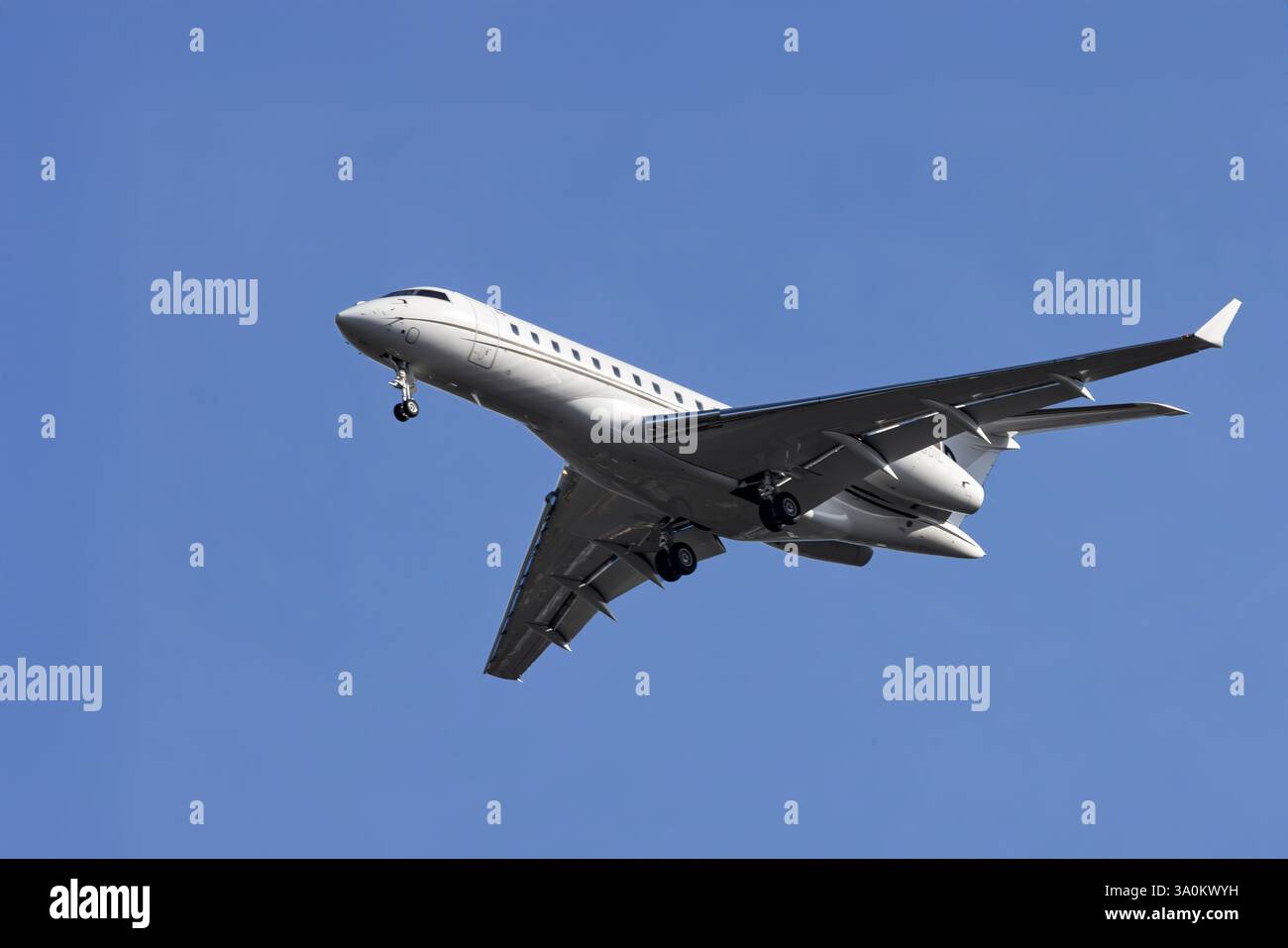 Bombardier Global 6000 Business Jet Landung in Vancouver Kanada Stockfoto