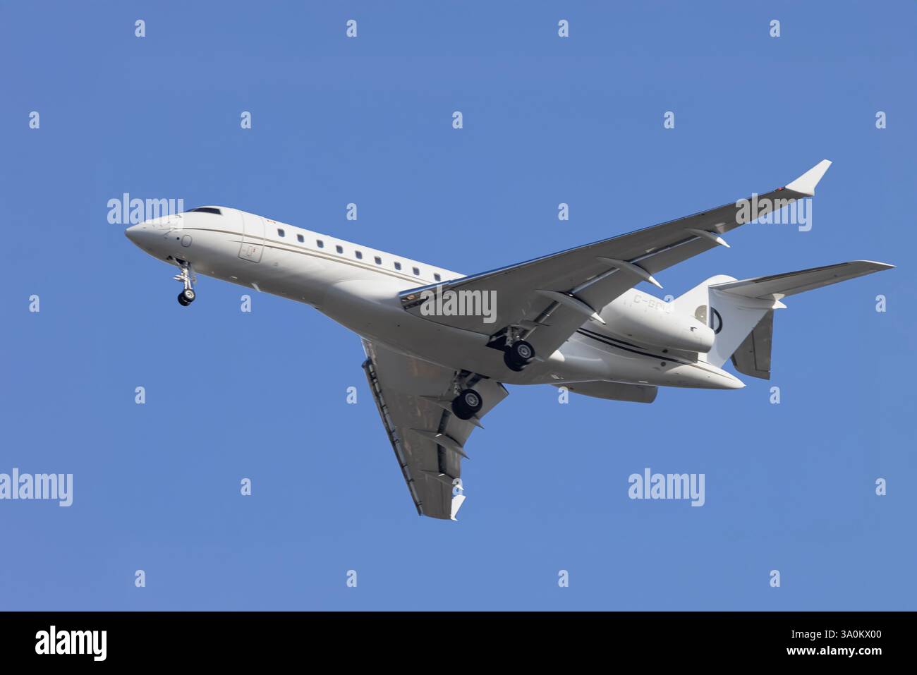 Bombardier Global 6000 Business Jet Landung in Vancouver Kanada Stockfoto