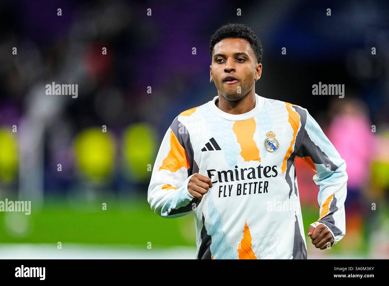 Rodrygo Goes of Real Madrid warms up during the UEFA Champions League ...