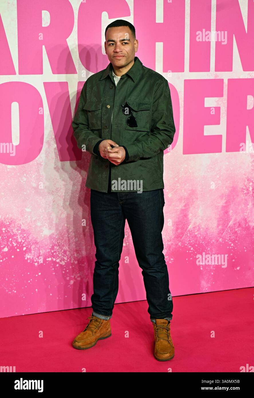 LONDON, ENGLAND – 4. MÄRZ: Ben Bailey Smith nimmt am 4. März 2025 in London an der Marching Powder World Premiere auf dem Cineworld Leicester Square Teil. (Foto von 李世惠/siehe Li/Picture Capital) Credit: Siehe Li/Picture Capital/Alamy Live News Stockfoto
