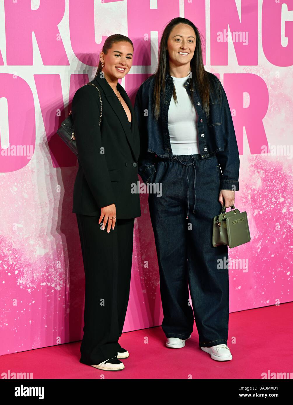 LONDON, ENGLAND: Megan Campbell besucht Marching Powder World Premiere am Cineworld Leicester Square am 4. März 2025 in London. (Foto von 李世惠/siehe Li/Picture Capital) Credit: Siehe Li/Picture Capital/Alamy Live News Stockfoto