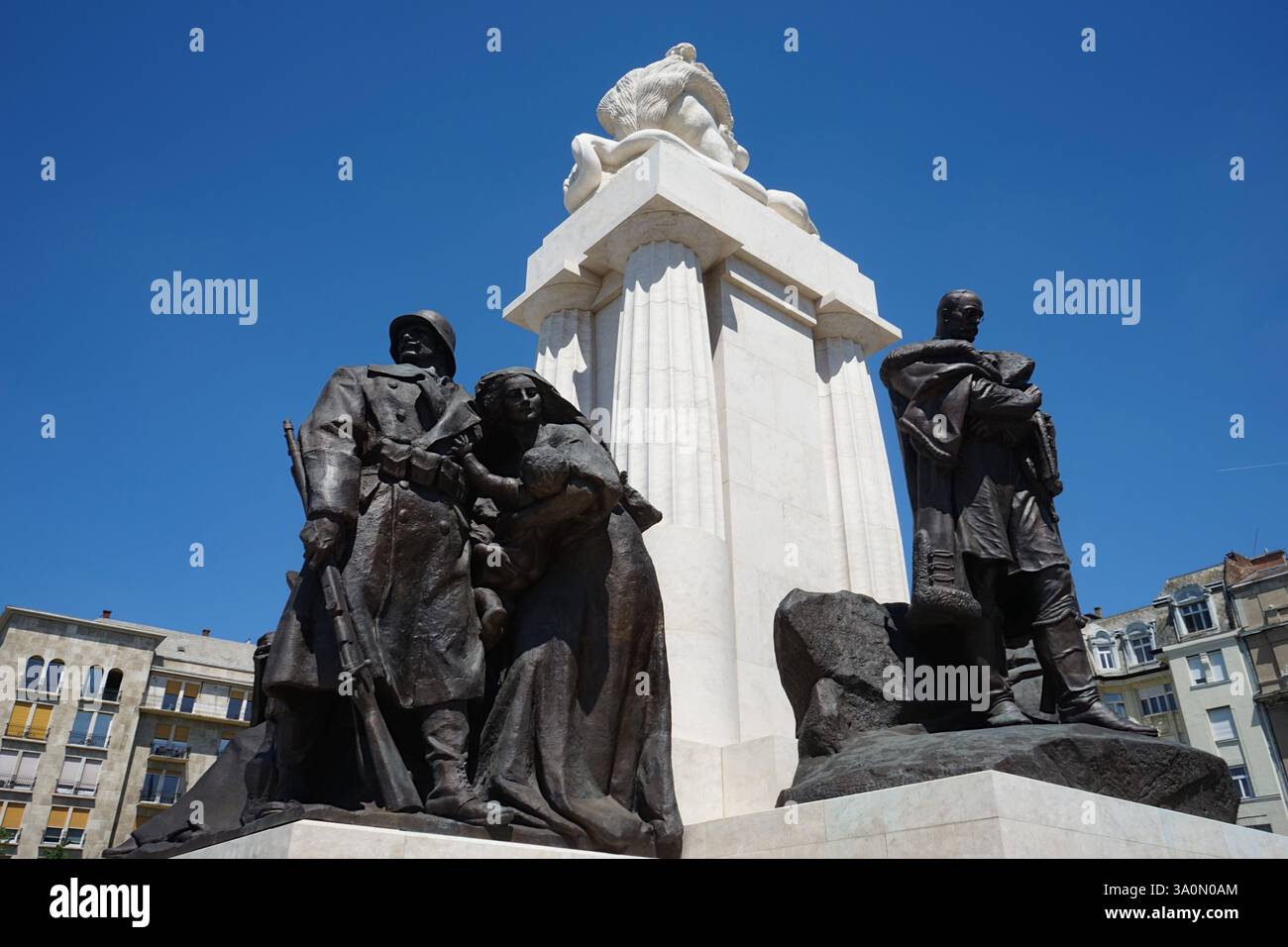 István-Tisza-Denkmal in Budapest, Ungarn, eine große Statue zu Ehren des ehemaligen ungarischen Ministerpräsidenten Stockfoto