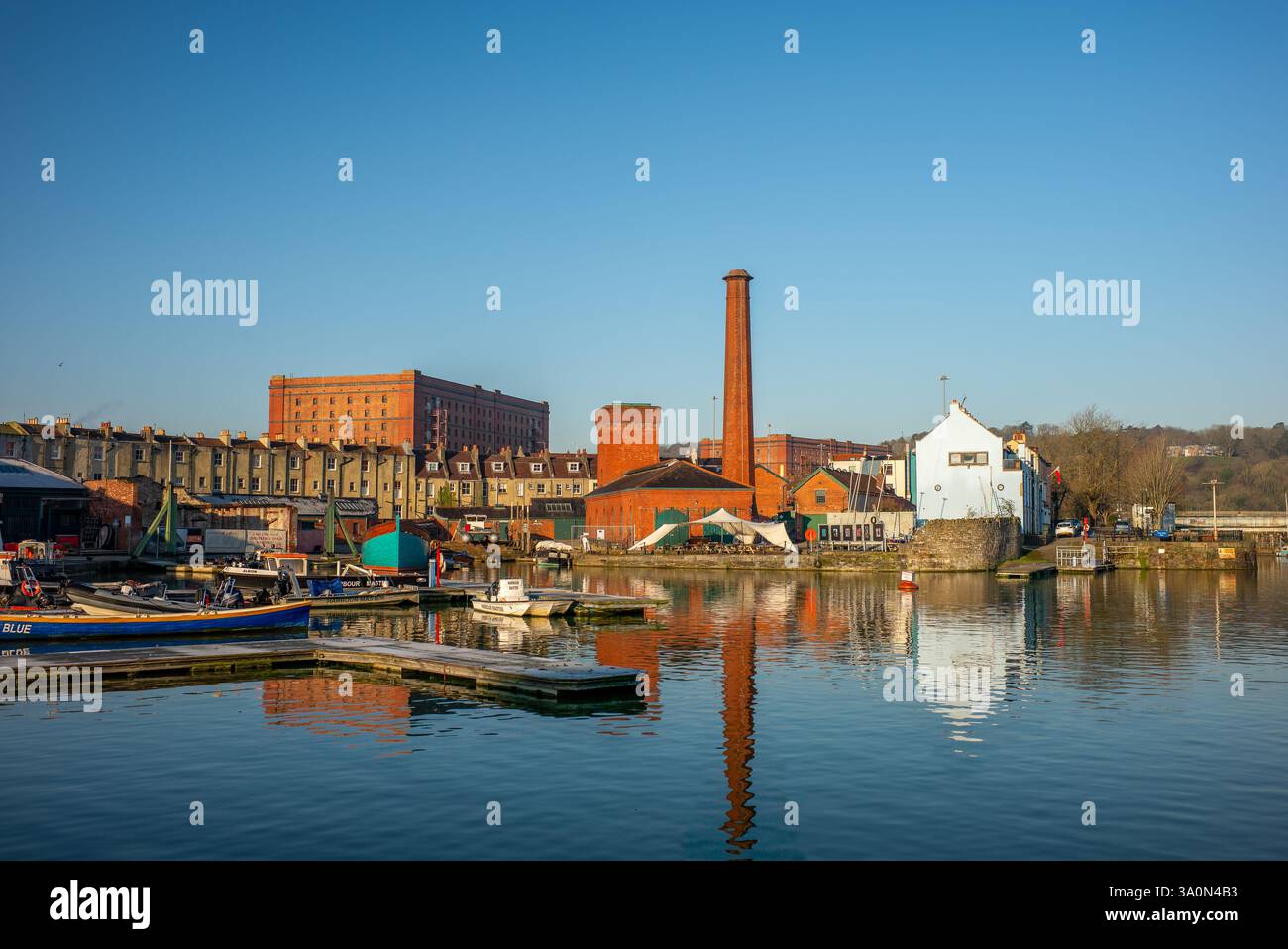 Unterirdische Werft im Bristol Hafen, Großbritannien Stockfoto