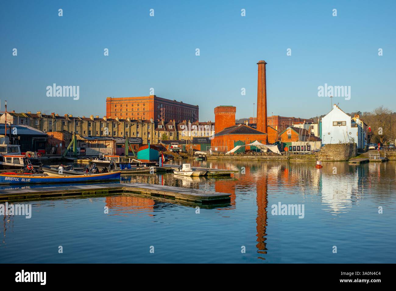 Unterirdische Werft im Bristol Hafen, Großbritannien Stockfoto