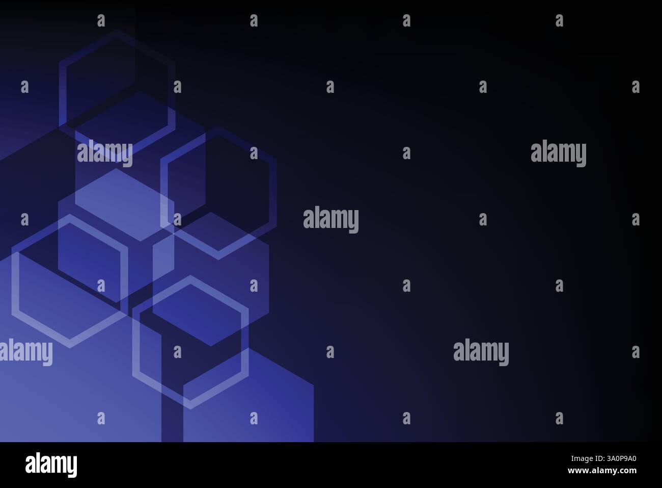 Abstrakte sechseckige Form Blauer Technologiehintergrund. Konzepttechnologie Stock Vektor
