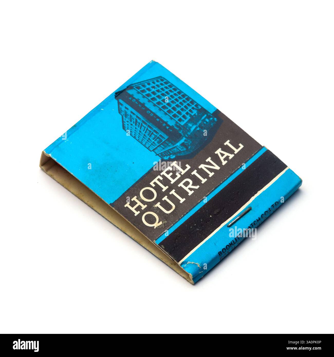 Klassische Streichhölzer aus dem Hotel Quirinal, Johannesburg, Südafrika. Stockfoto