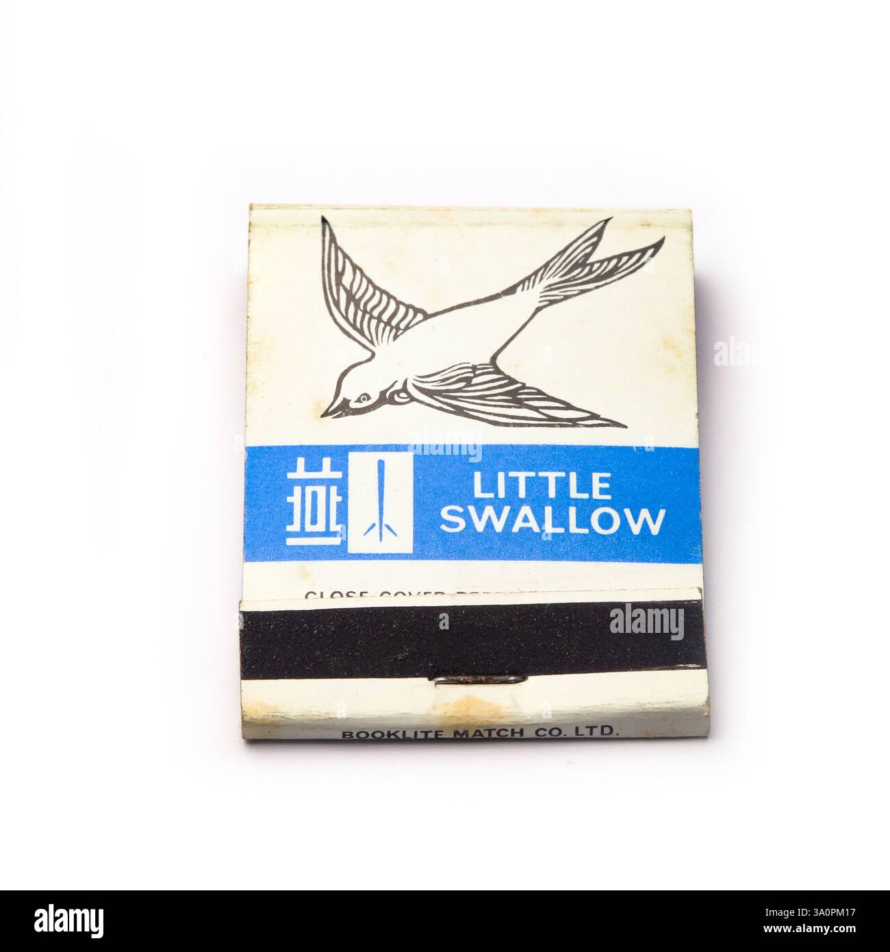 Little Swallow Buch mit Streichhölzern aus den 1960er Jahren Stockfoto