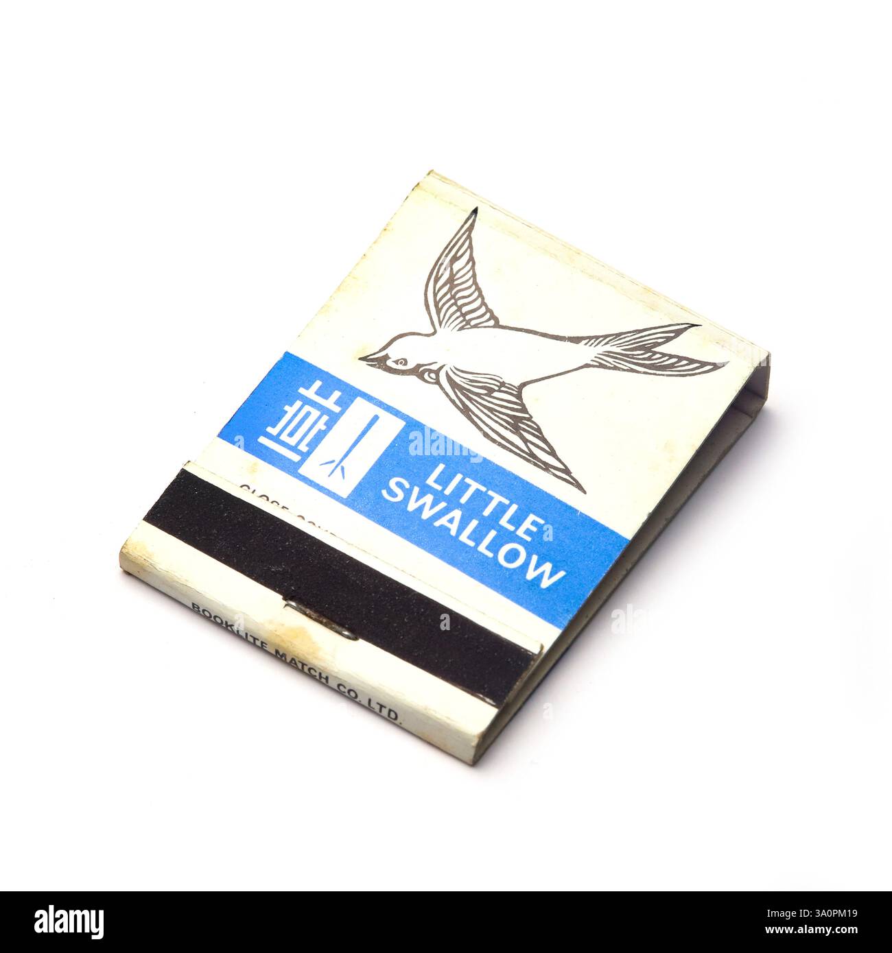 Little Swallow Buch mit Streichhölzern aus den 1960er Jahren Stockfoto