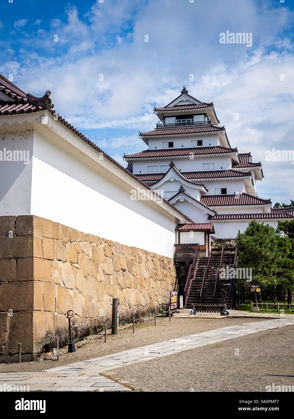 Schloss Tsuruga in Aizuwakamatsu, Fukushima, Japan Stockfoto