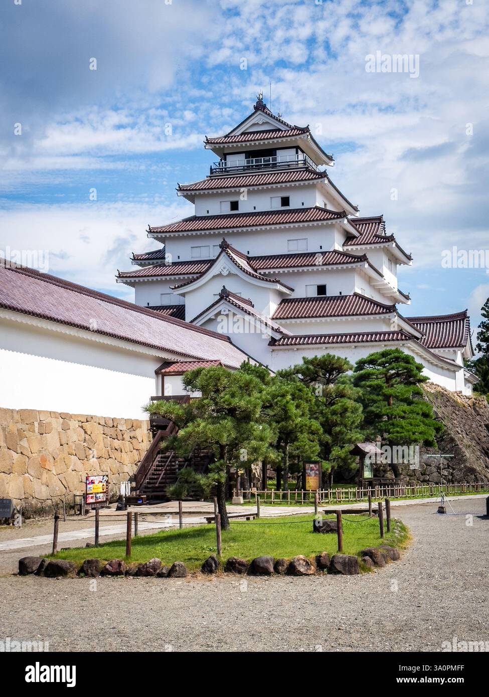 Schloss Tsuruga in Aizuwakamatsu, Fukushima, Japan Stockfoto