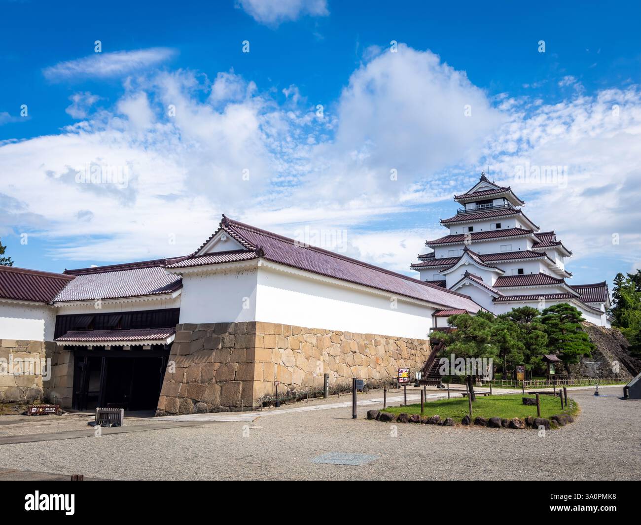 Schloss Tsuruga in Aizuwakamatsu, Fukushima, Japan Stockfoto