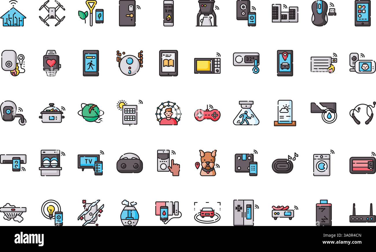 Hochwertige Sammlung von Vektorsymbolen mit editierbarer Kontur. Ideal für professionelle und kreative Projekte. Stock Vektor