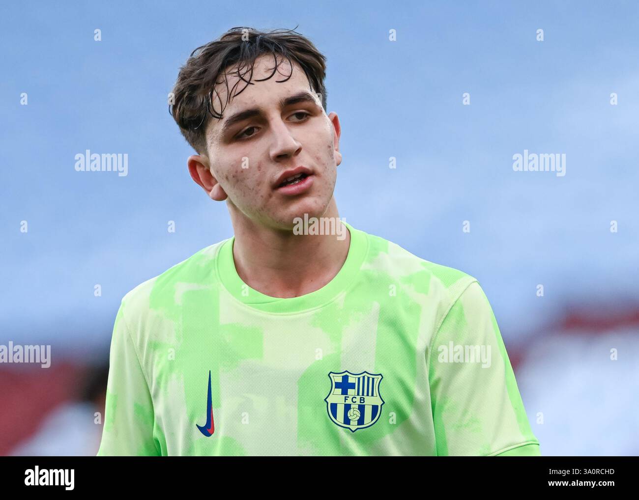 Birmingham, Großbritannien. März 2025. Pedro Rodriguez aus Barcelona während des UEFA Youth League-Spiels Aston Villa gegen Barcelona im Villa Park, Birmingham. Der Bildnachweis sollte lauten: Cody Froggatt/Sportimage Credit: Sportimage Ltd/Alamy Live News Stockfoto