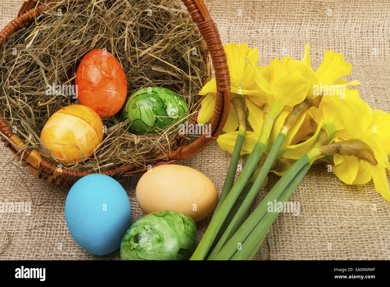 Bunten Eiern Stockfoto