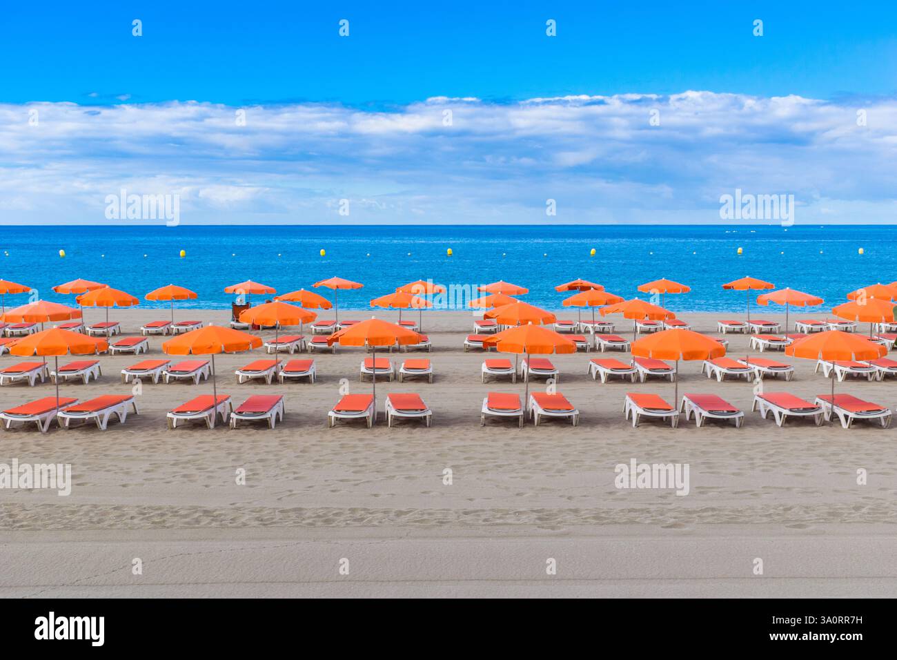 Teneriffa Strand, Blick auf Playa de Las Vistas, Santa Cruz de Tenerife, Kanarische Insel, Spanien Stockfoto