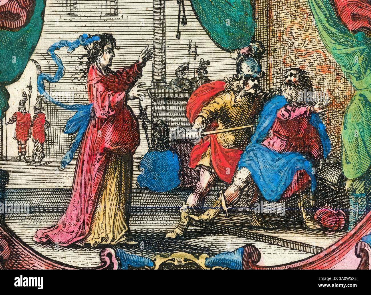 Peada (gestorben 656), angelsächsischer König von Südmercia von 655 bis 656, Portraitillustration von Willem Janszoon Blaeu, um 1640 Stockfoto