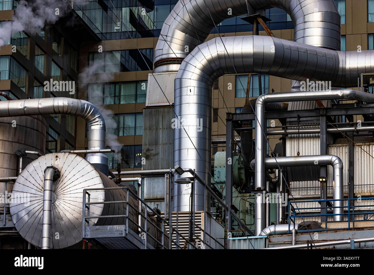 Dampfanlage im Stadtzentrum von Seattle, Washington State, USA [keine Veröffentlichungen; nur redaktionelle Lizenzierung] Stockfoto