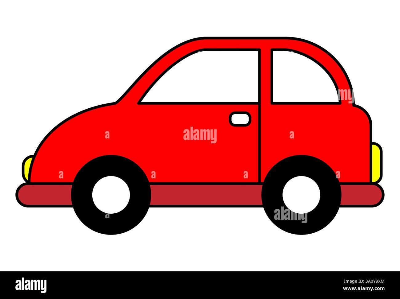 Rotes Autosymbol. Vektorabbildung. Stock Vektor