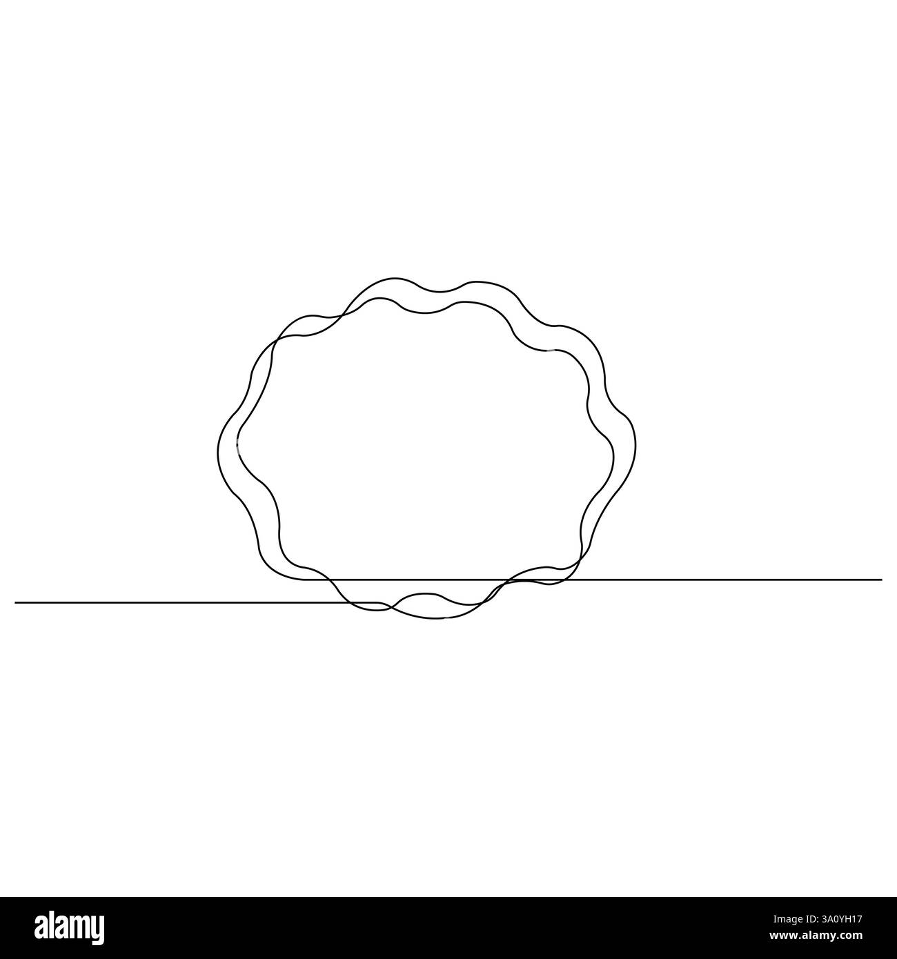 Durchgehende einzeilige Zeichnung von Sprechblase, quadratischer Chatwolke und Symbol für Gedankendialoge Stock Vektor