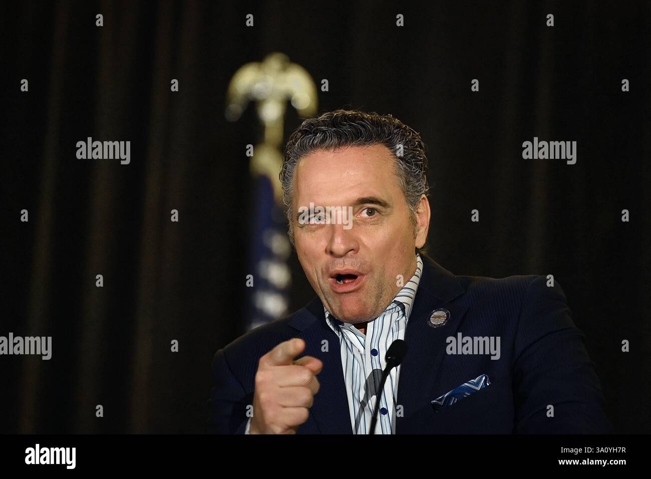 OVERLAND PARK, KANSAS, USA - 27. FEBRUAR 2025 Präsident des Senats von Kansas TY Masterson beim Kansas GOP Dinner „Celebrating the Golden Age“ Stockfoto