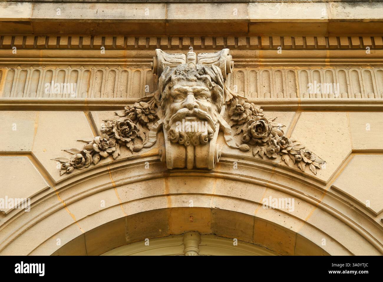Ostflügel des Elysée-Palastes, auch bekannt als Hôtel d'Evreux, offizielle Residenz des Präsidenten der Französischen Republik in Paris, Frankreich Stockfoto