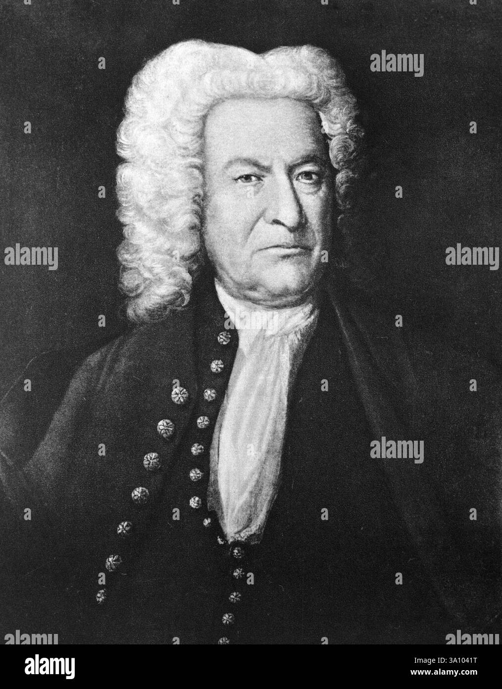 Deutscher Komponist und Musiker Johann Sebastian Bach, Gemälde 1800er Jahre Stockfoto