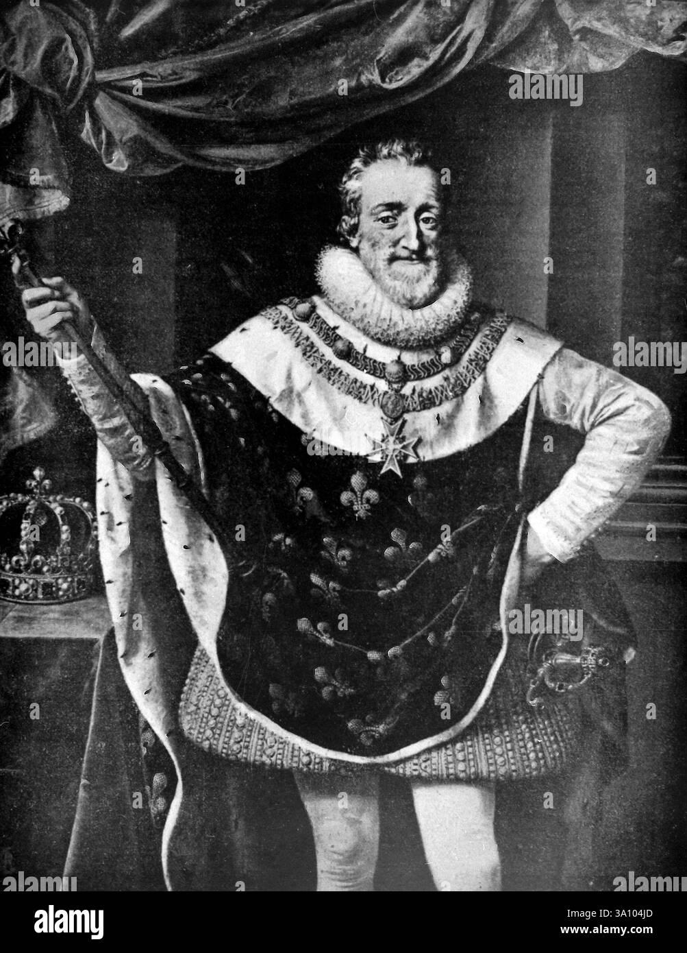König Heinrich IV. Von Frankreich, Gemälde der 1600er Jahre Stockfoto