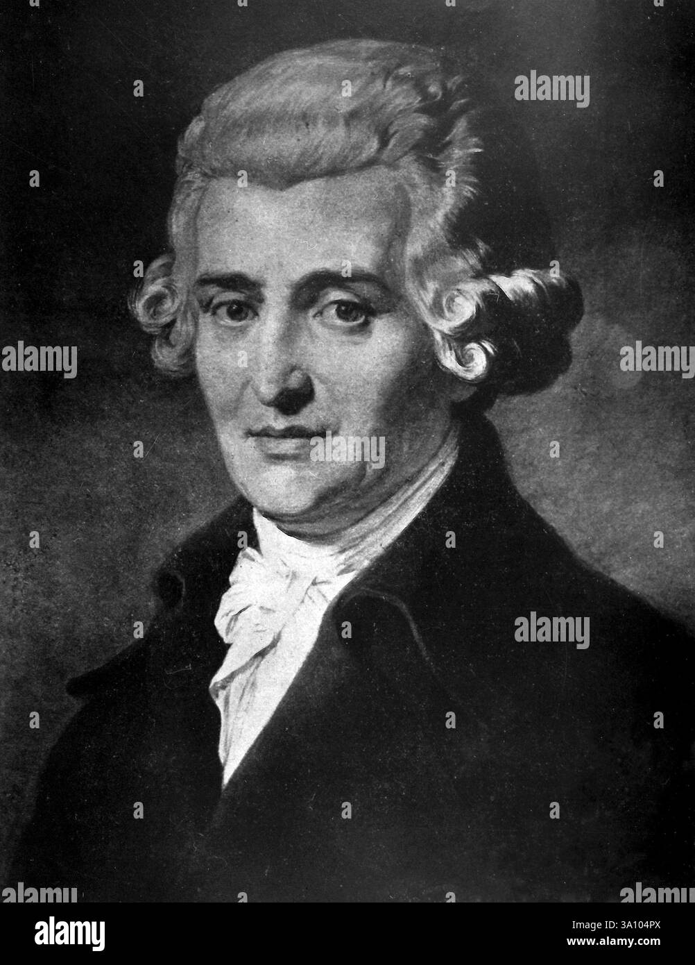 Der österreichische Komponist Joseph Haydn, Gemälde der 1700er Jahre Stockfoto
