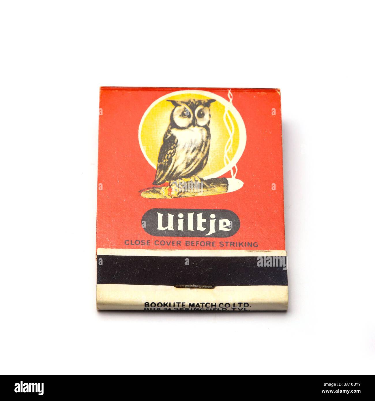 Uiltje Zigarren Vintage Streichholzbuch Stockfoto