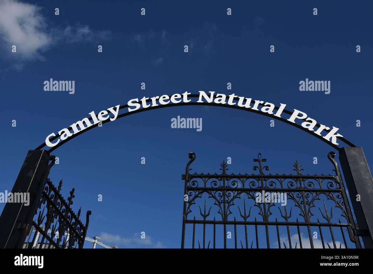 Der Camley Street Natural Park ist ein urbanes Naturschutzgebiet in St Pancras im Zentrum von London und im Londoner Stadtteil Camden. Stockfoto