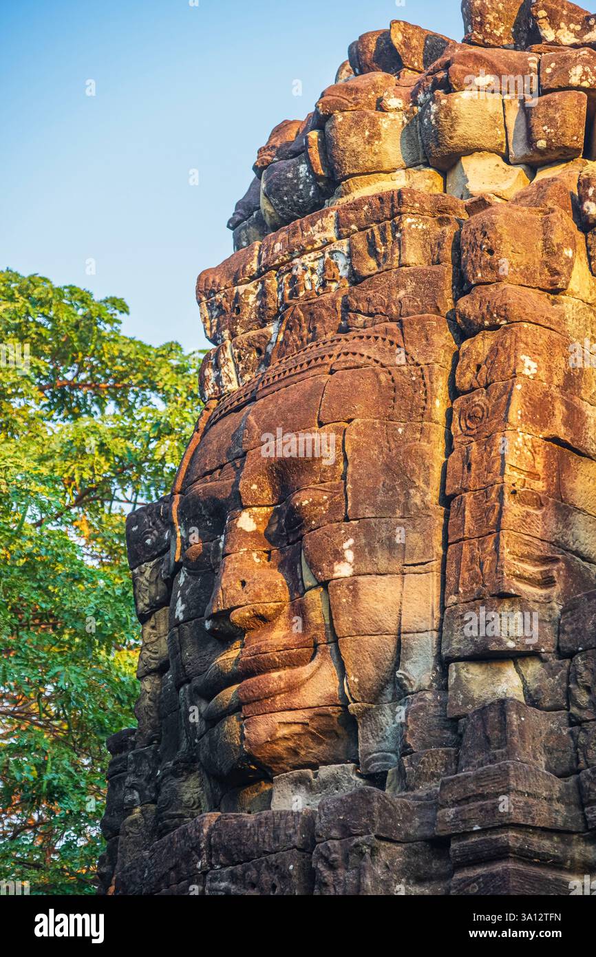 Kambodscha, Provinz Banteay Meanchey, archäologischer Komplex von Banteay Chhmar, Ort der angkorianischen Zeit, erbaut von Jayavarman VII. Ende des 12. Jahrhunderts, Ta Prohm Tempel Stockfoto