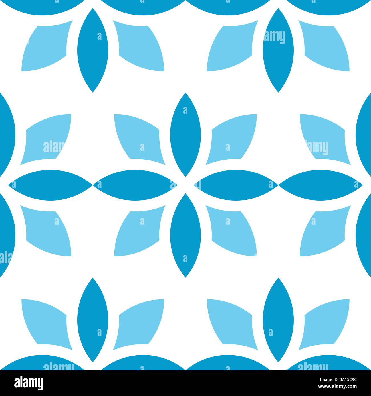 Muster Blumen nahtlos blaue Farben Stock Vektor