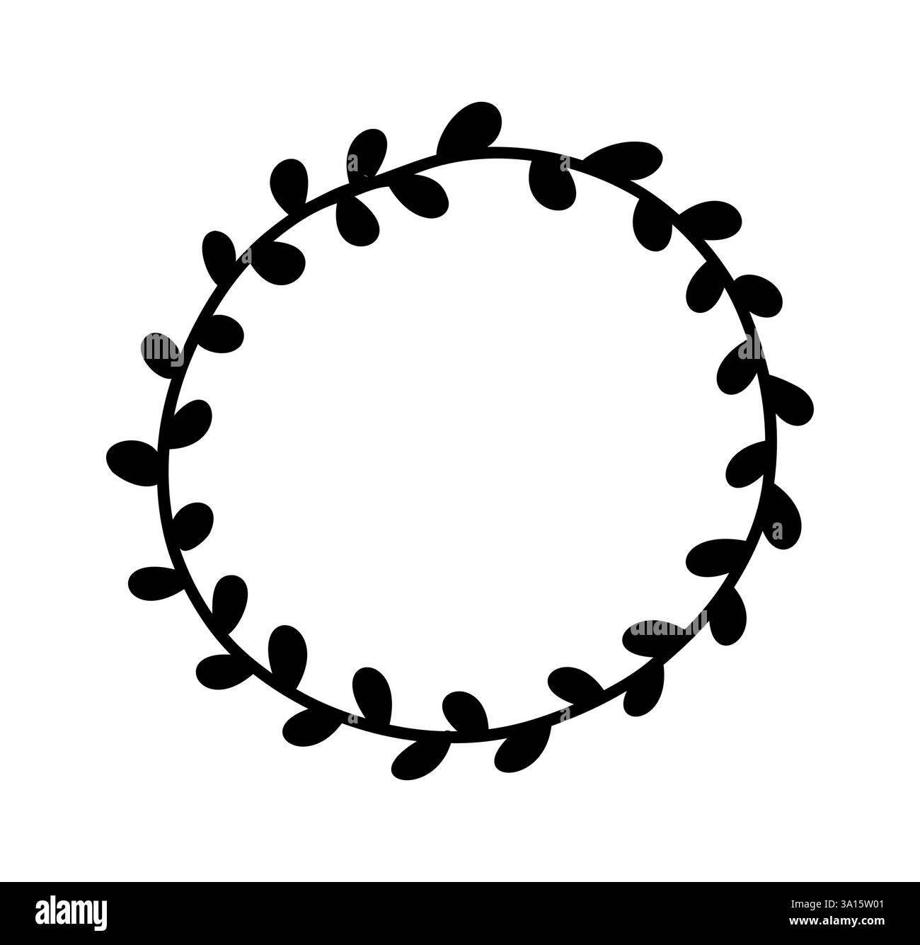 Kreisförmige Blumenkränze. Hochzeit runden botanischen Rahmen mit Blättern. Vektor Blume dekorativen Lorbeer. Stock Vektor