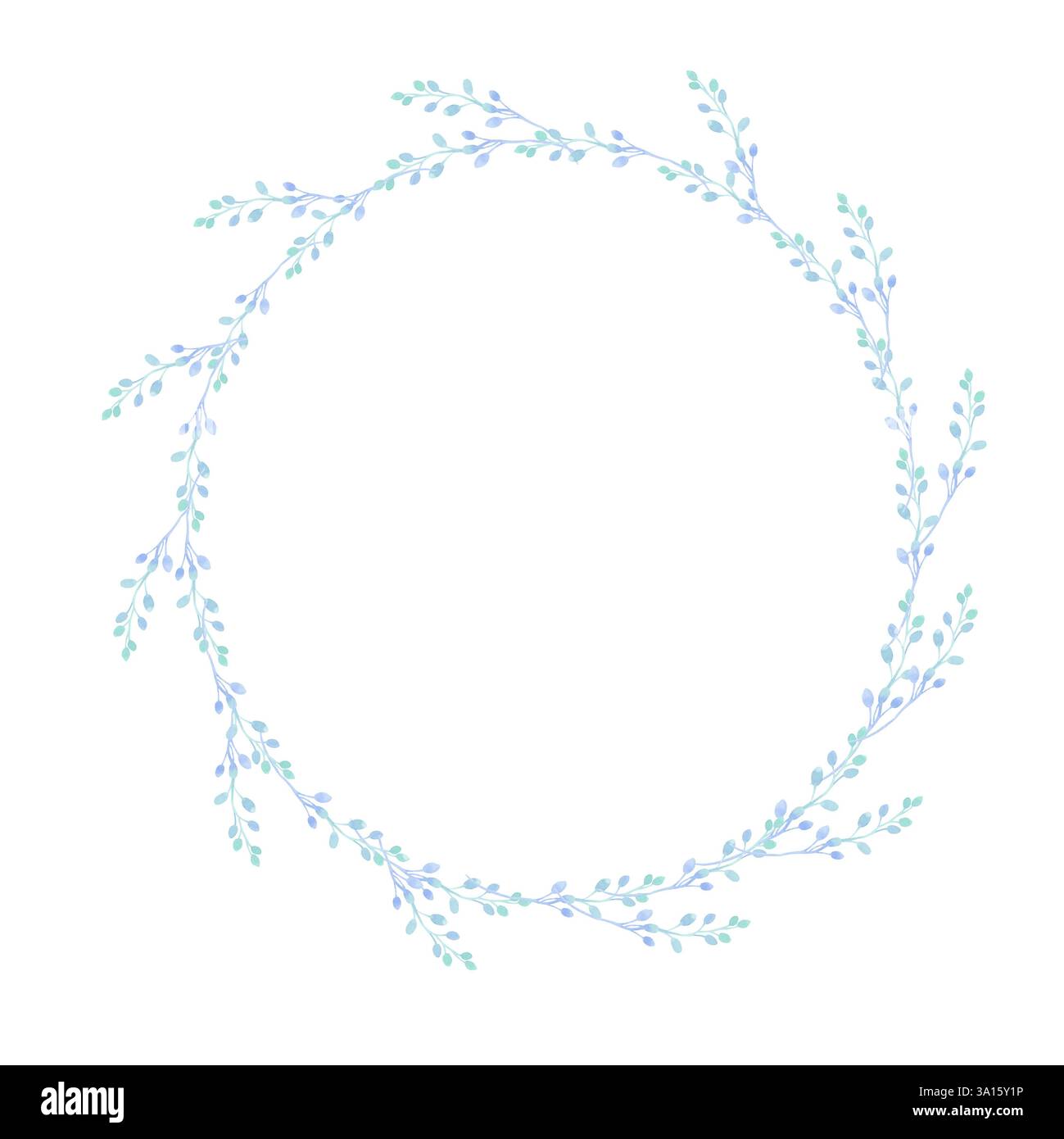 Blumenarrangements. Rahmen.Kranz. Aquarell Stockfoto