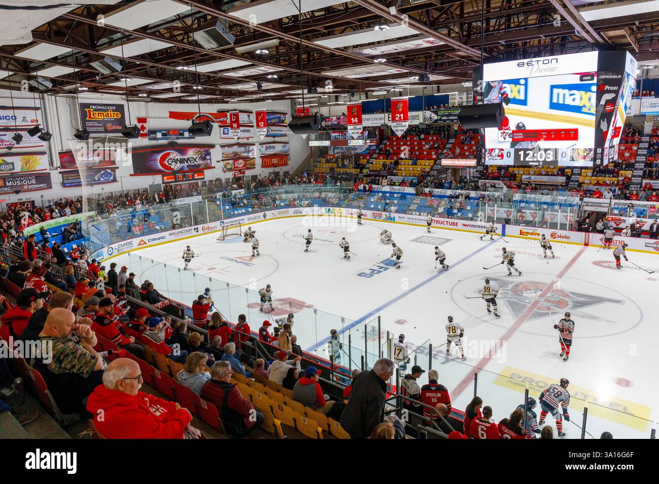 Kanada, Quebec, Provinz Quebec, Drummondville, Quebec Junior Major League Hockeyspiel Stockfoto