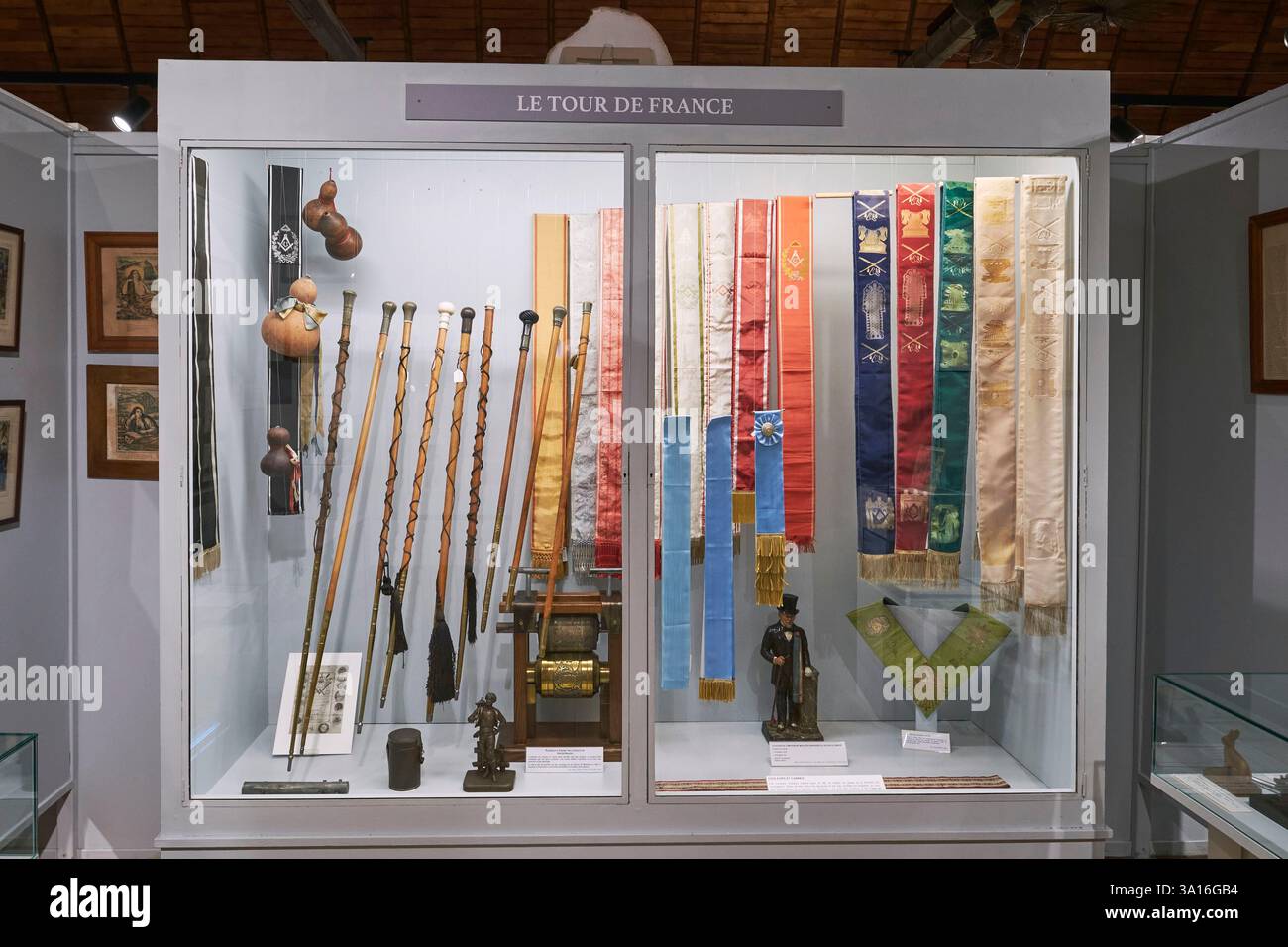 Frankreich, Indre et Loire, Loire-Tal, das zum UNESCO-Weltkulturerbe gehört, Tours, Compagnonnage Museum, Tour de France Showcase Stockfoto