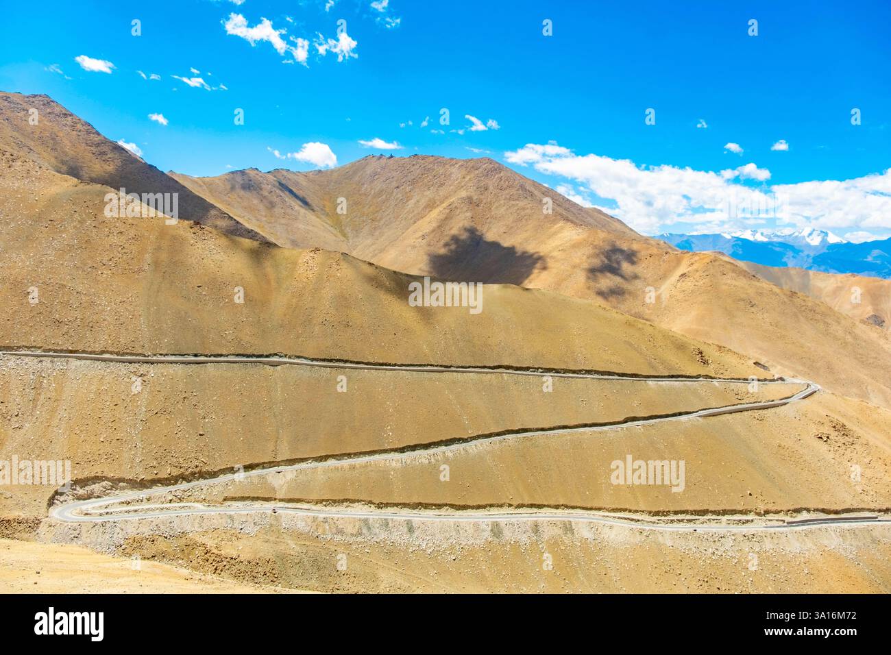 Indien, Ladakh State, Trans-Himalaya, Motorradtour auf Royal enfield zwischen Leh und Pangong TSO Lake (Pangong Lake Road), Sakti Valley Stockfoto