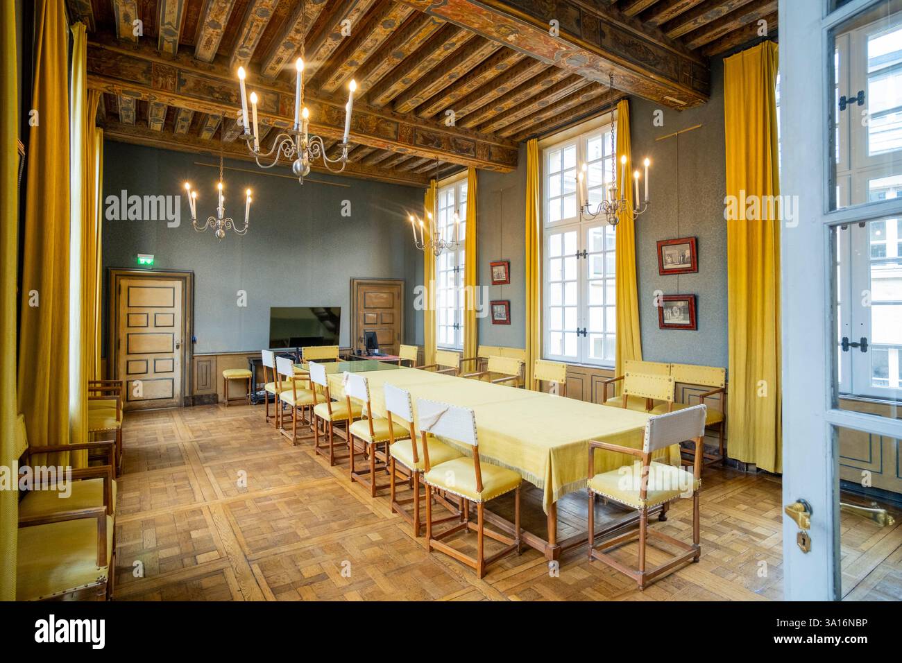 Frankreich, Paris, Le Marais, das Herrenhaus Aumont, Sitz des Pariser Verwaltungsgerichts Stockfoto