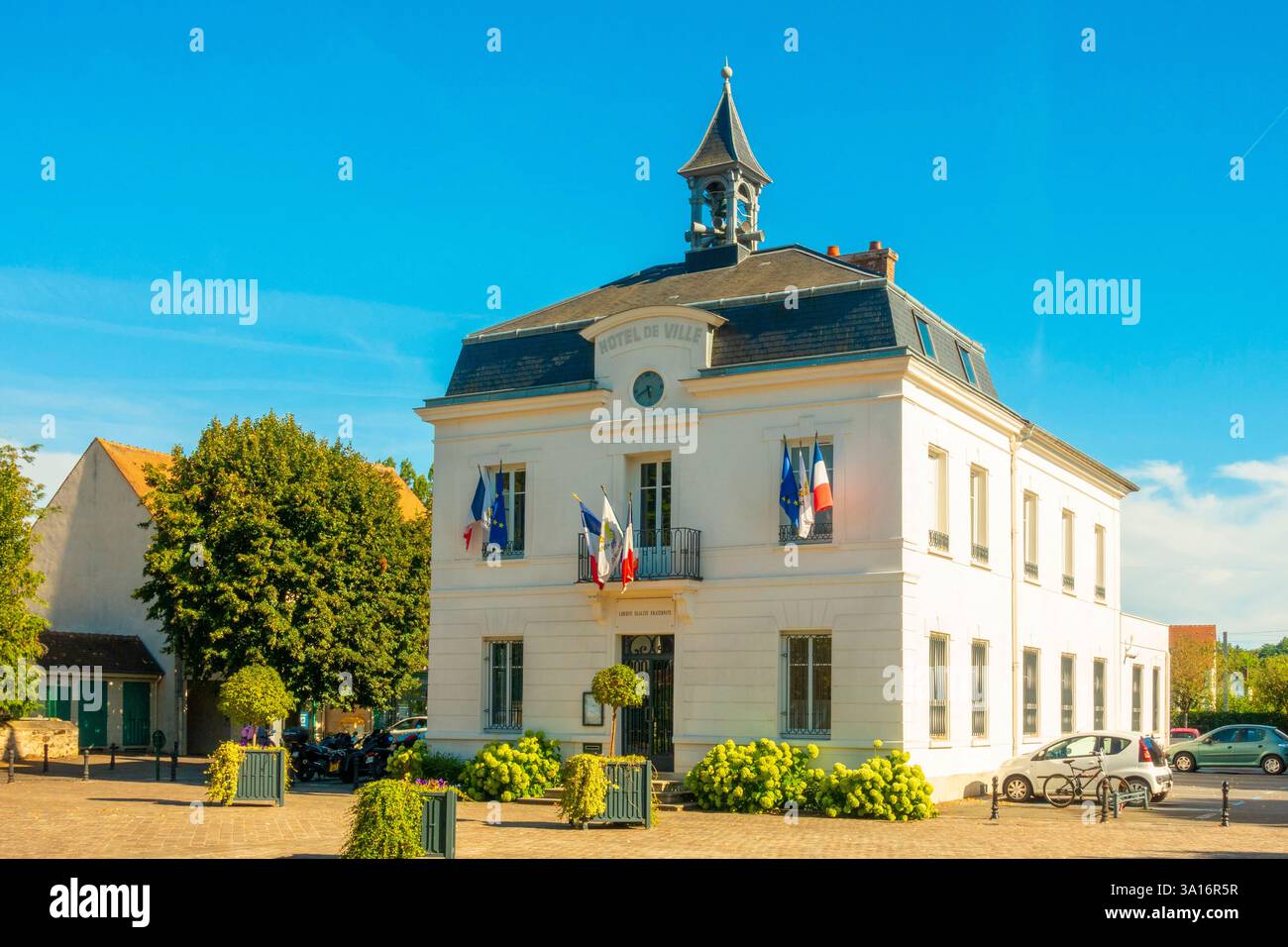 Frankreich, Val d'Oise, Auvers sur Oise, das Rathaus Stockfoto