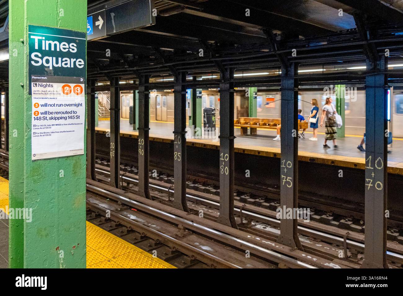 USA, New York State, New York City, Manhattan, Times Square U-Bahn-Station Stockfoto