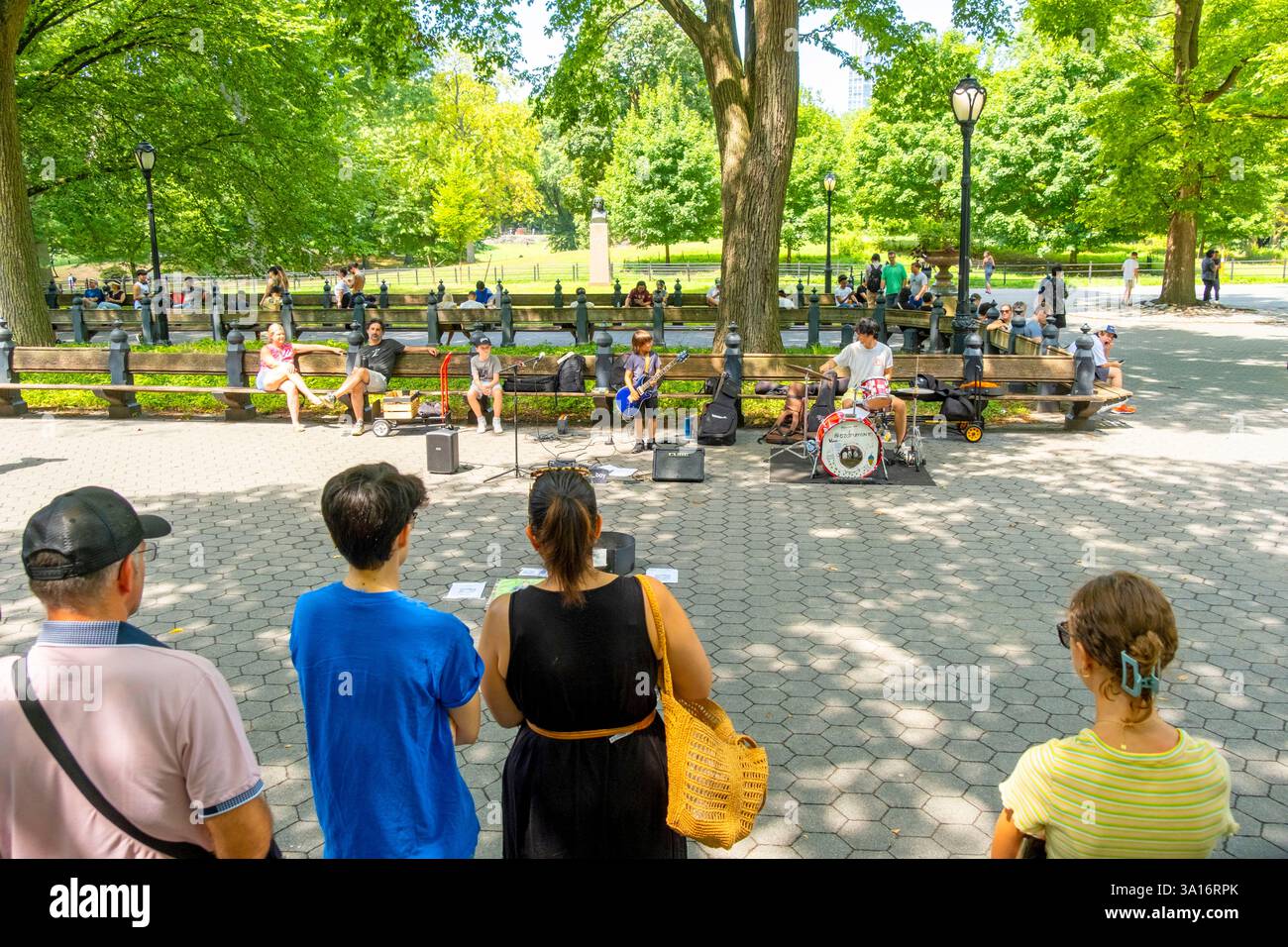 Usa, New York State, New York City, Manhattan, Central Park, the Mall, Musiker Stockfoto